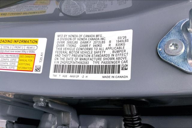 2026 Honda Civic Sport