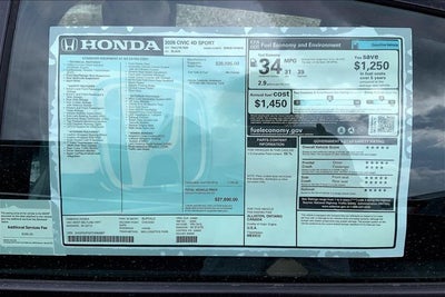 2026 Honda Civic Sport