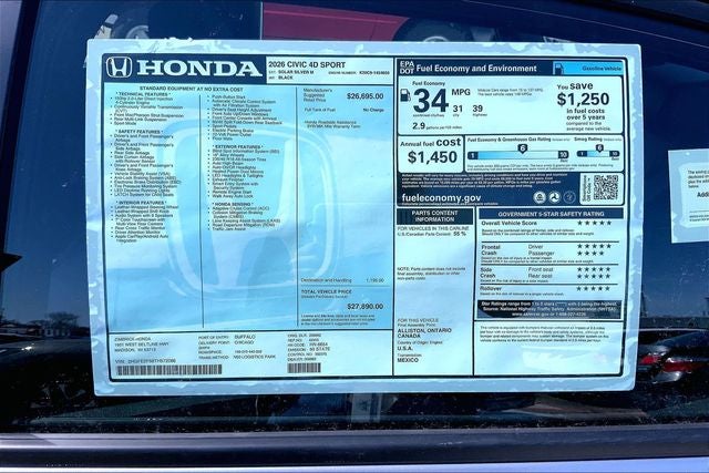 2026 Honda Civic Sport