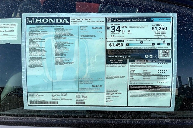 2026 Honda Civic Sport