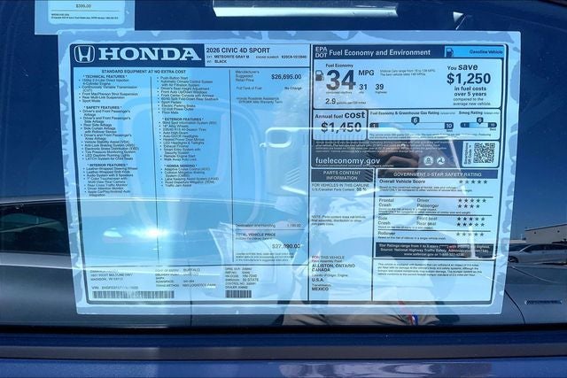 2026 Honda Civic Sport