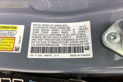 2023 Honda Civic Sport