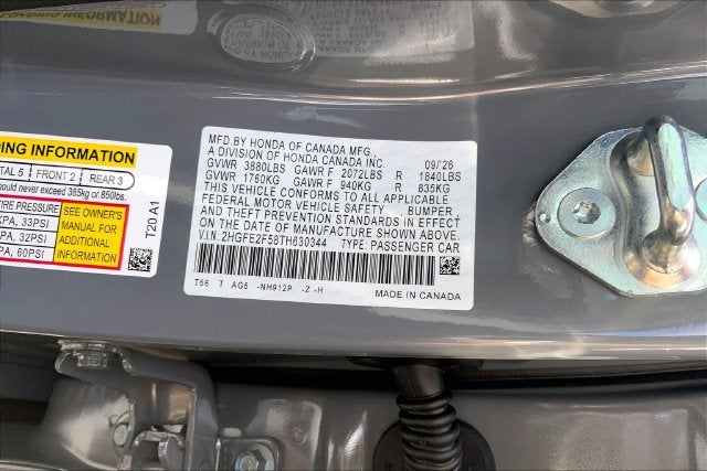 2026 Honda Civic Sport InStock
