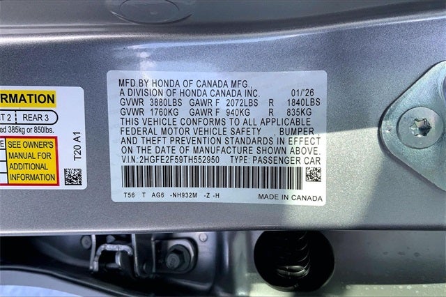 2026 Honda Civic Sport