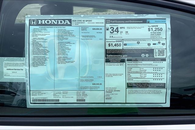 2026 Honda Civic Sport