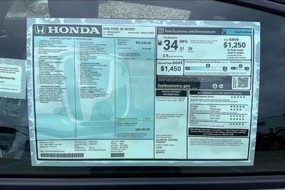 2026 Honda Civic Sport