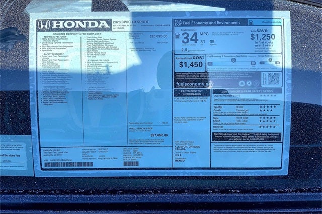 2026 Honda Civic Sport