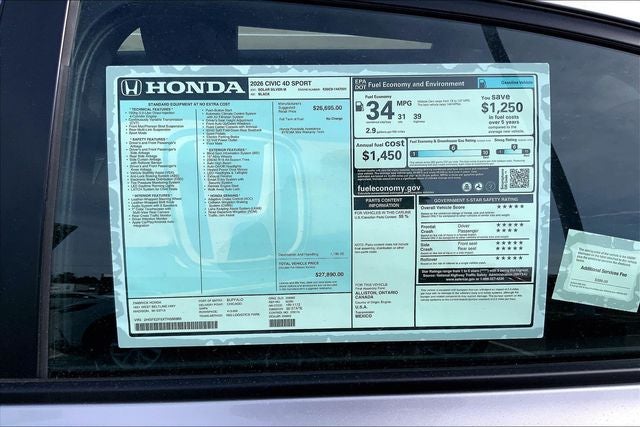 2026 Honda Civic Sport