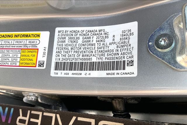 2026 Honda Civic Sport