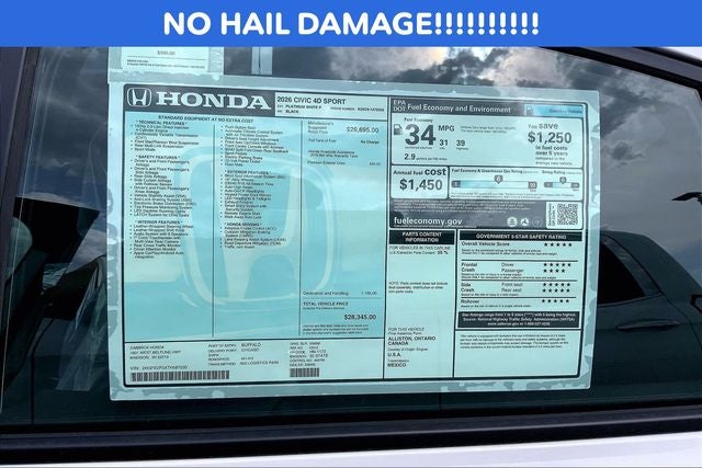 2026 Honda Civic Sport