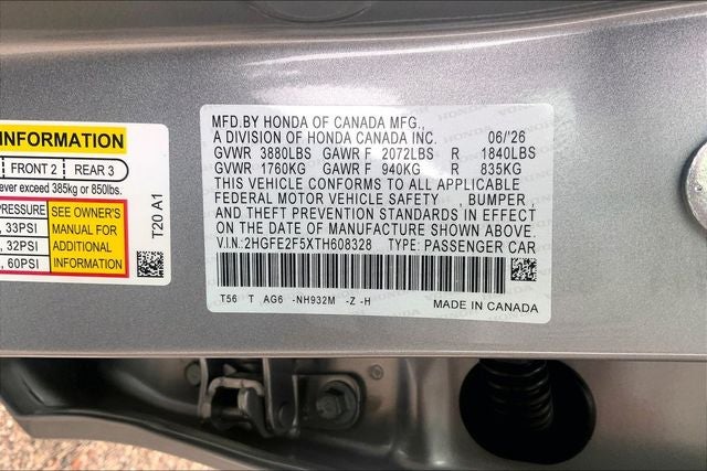 2026 Honda Civic Sport