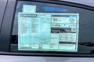 2026 Honda Civic Sport InStock