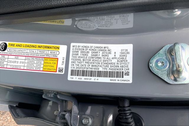 2026 Honda Civic Sport InStock