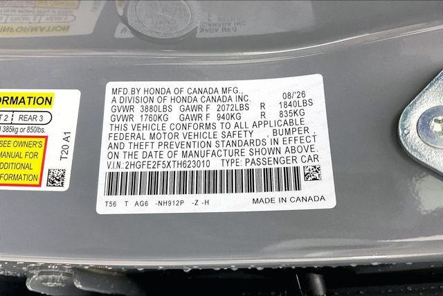 2026 Honda Civic Sport InStock