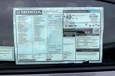 2026 Honda Civic Hybrid Sport Touring