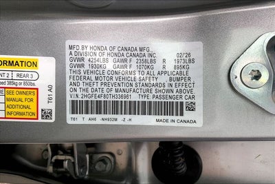 2026 Honda Civic Hybrid Sport