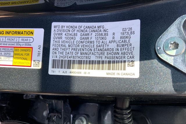 2026 Honda Civic Hybrid Sport Touring