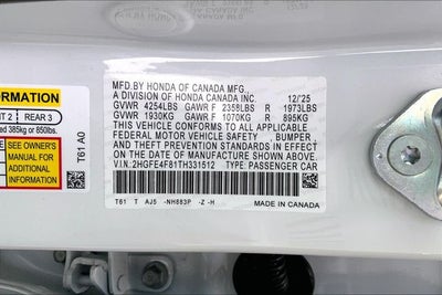 2026 Honda Civic Hybrid Sport Touring