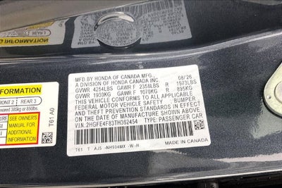 2026 Honda Civic Hybrid Sport Touring InStock