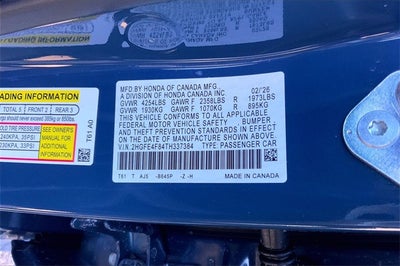 2026 Honda Civic Hybrid Sport Touring