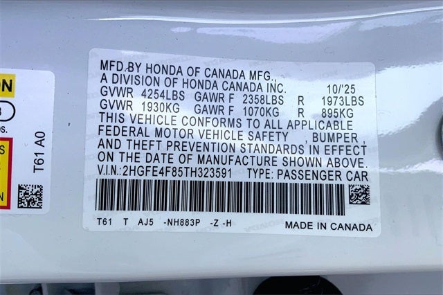 2026 Honda Civic Hybrid Sport Touring