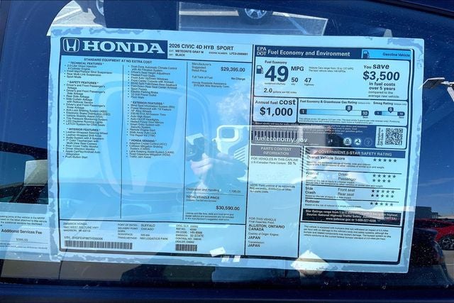 2026 Honda Civic Hybrid Sport