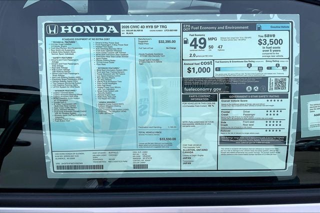 2026 Honda Civic Hybrid Sport Touring