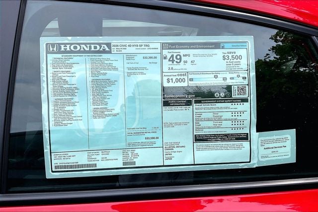 2026 Honda Civic Hybrid Sport Touring InStock