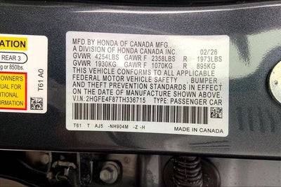 2026 Honda Civic Hybrid Sport Touring