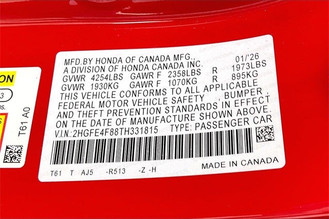 2026 Honda Civic Hybrid Sport Touring