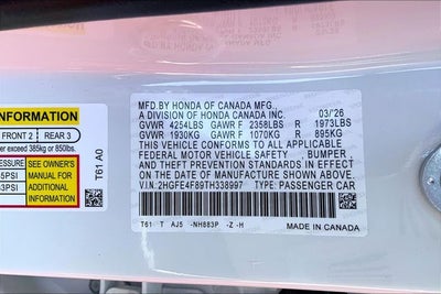 2026 Honda Civic Hybrid Sport Touring