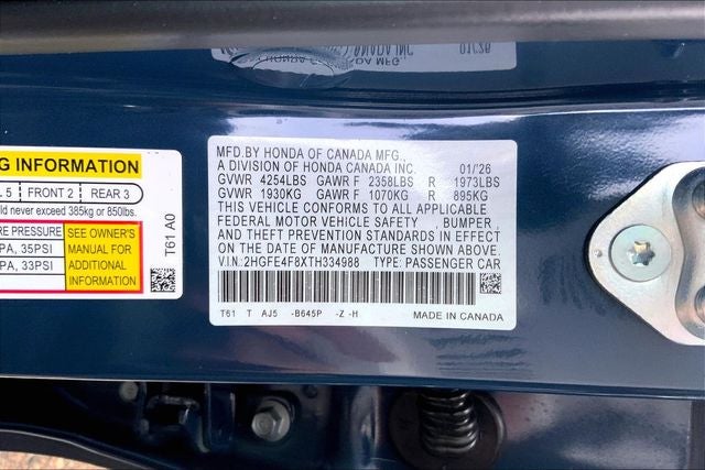 2026 Honda Civic Hybrid Sport Touring