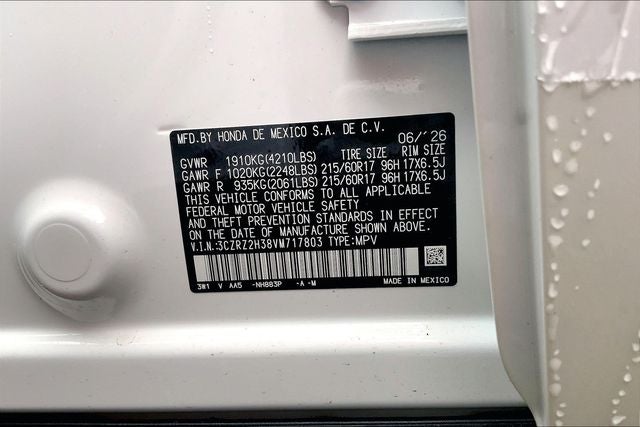 2027 Honda HR-V LX InStock