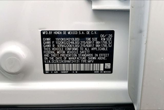 2027 Honda HR-V LX InStock