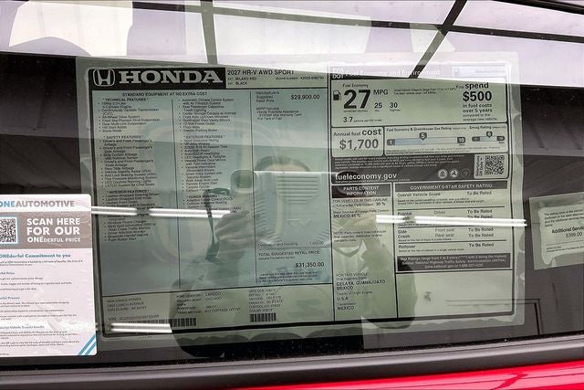 2027 Honda HR-V Sport InStock
