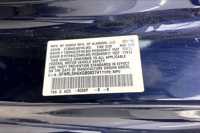 2016 Honda Odyssey EX-L