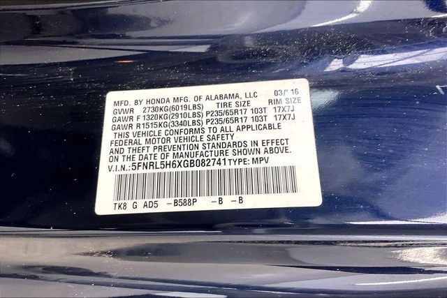 2016 Honda Odyssey EX-L