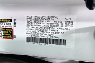 2026 Honda Odyssey EX-L