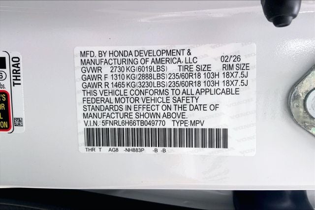 2026 Honda Odyssey EX-L