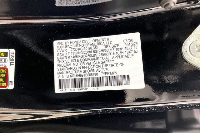 2026 Honda Odyssey EX-L InStock