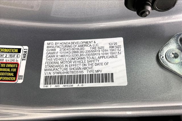 2026 Honda Odyssey Touring