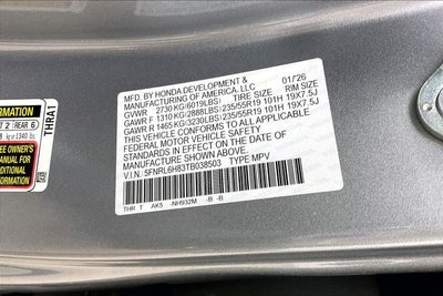 2026 Honda Odyssey Touring