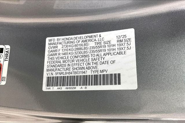 2026 Honda Odyssey Touring