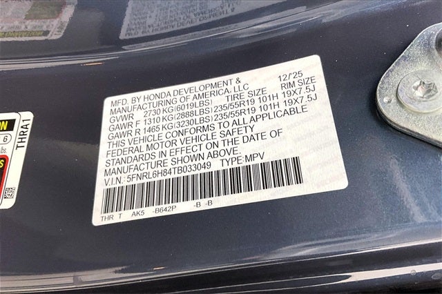 2026 Honda Odyssey Touring