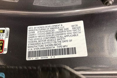 2027 Honda Odyssey Touring InStock