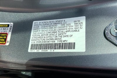 2027 Honda Odyssey Touring InStock