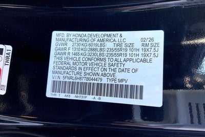 2026 Honda Odyssey Touring