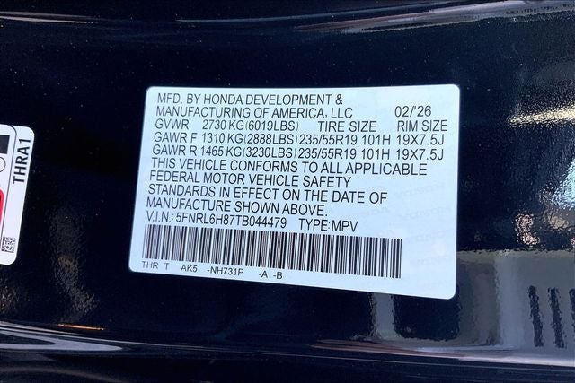 2026 Honda Odyssey Touring