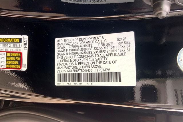 2026 Honda Odyssey Touring