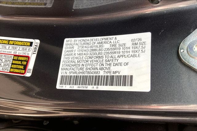 2026 Honda Odyssey Elite